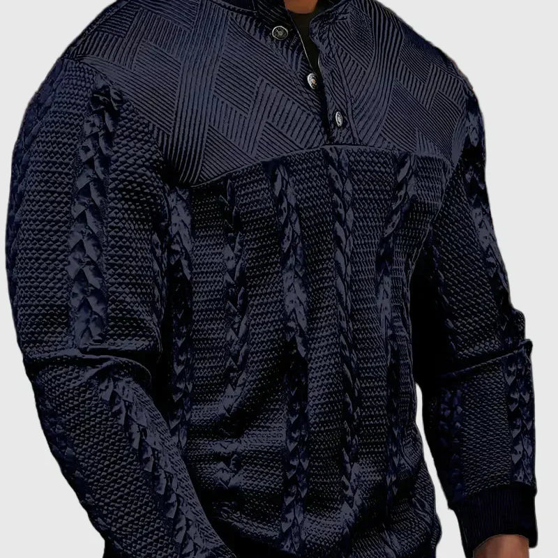 Dawson - Pulover Henley cu mâneci lungi și dungi