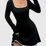 Antonia - Rochie elegantă cu mâneci lungi, evazată