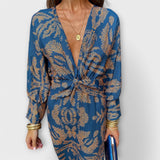 Oriana - Rochie elegantă cu mâneci lungi