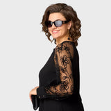 Giada - Rochie Neagră Sexy Elegantă din Dantelă