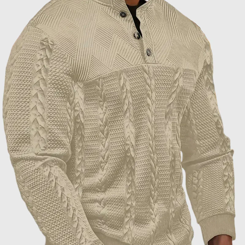 Dawson - Pulover Henley cu mâneci lungi și dungi