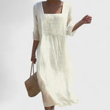 Feliane - Rochie cu panou frontal din in