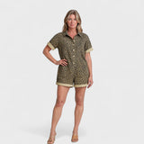 Nonette - Rochie cămașă cu imprimeu leopard