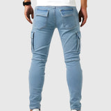 Vasil | Pantaloni Cargo Marino Stretch