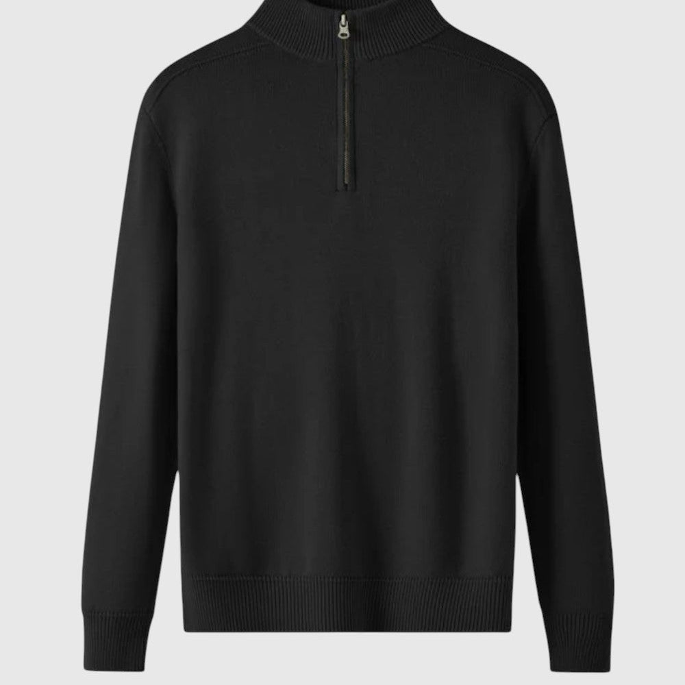 Perla - Pulover cu fermoar din lână merino Capri