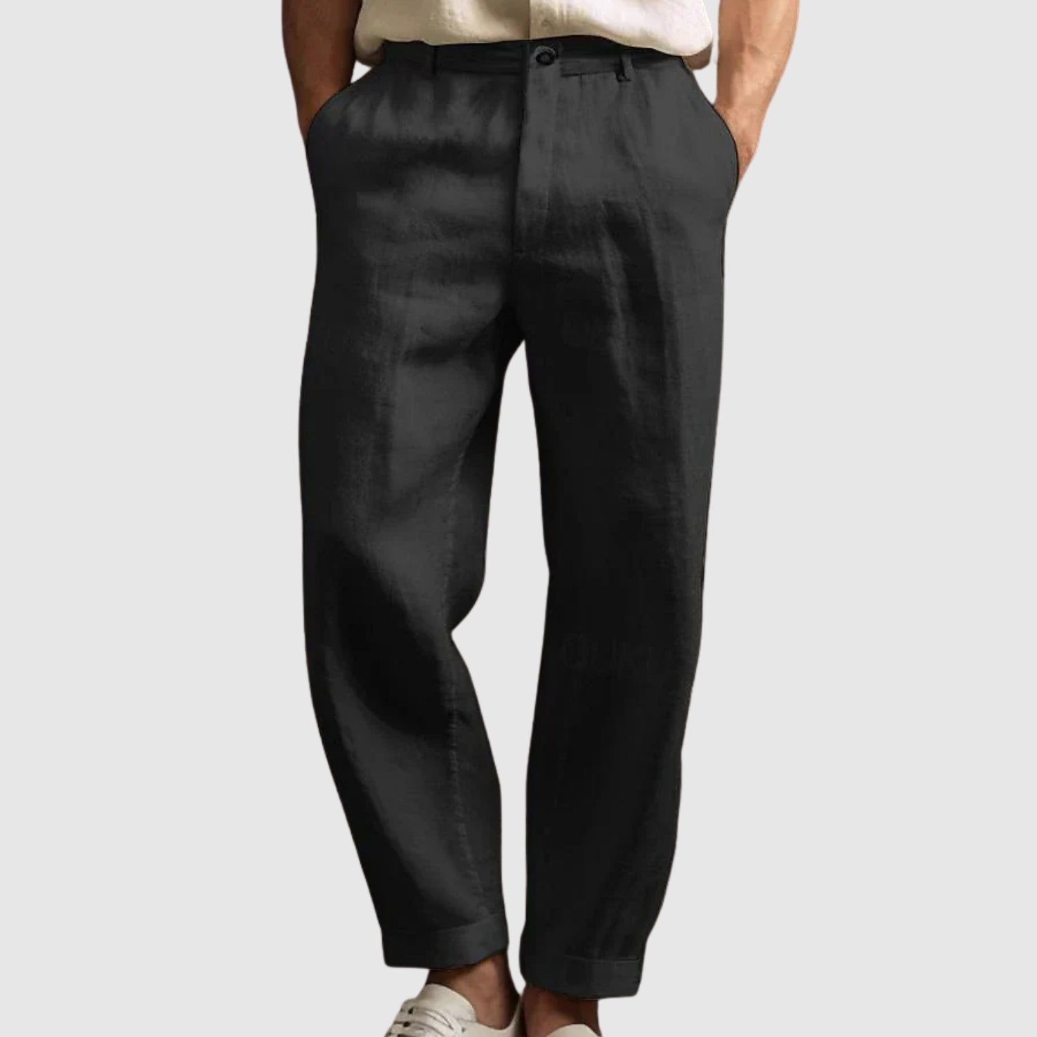 Tobias | Pantaloni de vară din bumbac și in
