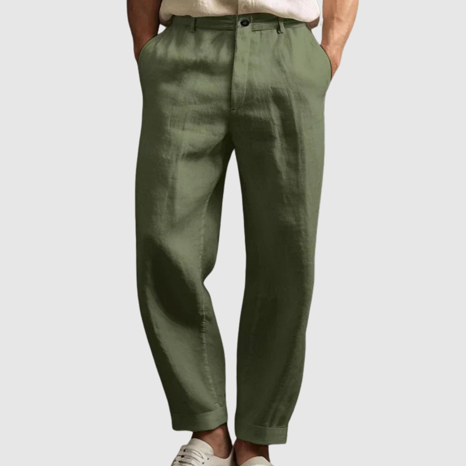 Tobias | Pantaloni de vară din bumbac și in