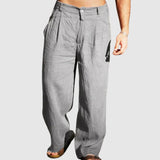 Daniel | Pantaloni din in cu picior larg