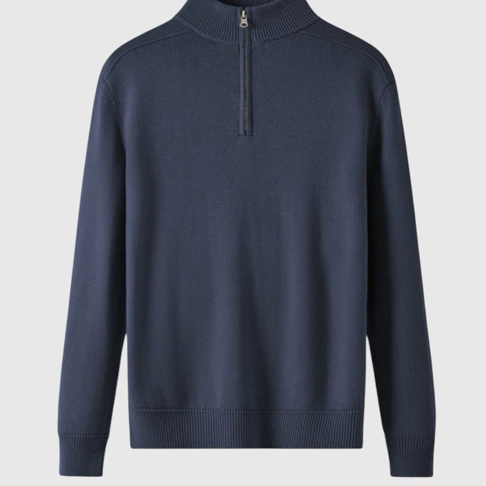 Perla - Pulover cu fermoar din lână merino Capri