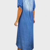 Ilse - Rochie de vară cu decolteu în V din denim