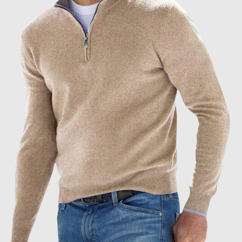 Lukášek | Pulover elegant cu fermoar
