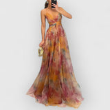 Verity - Rochie lungă cu imprimeu floral