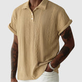 Milano | Polo din tricot fin cu design texturat