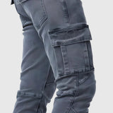 Vasil | Pantaloni Cargo Marino Stretch