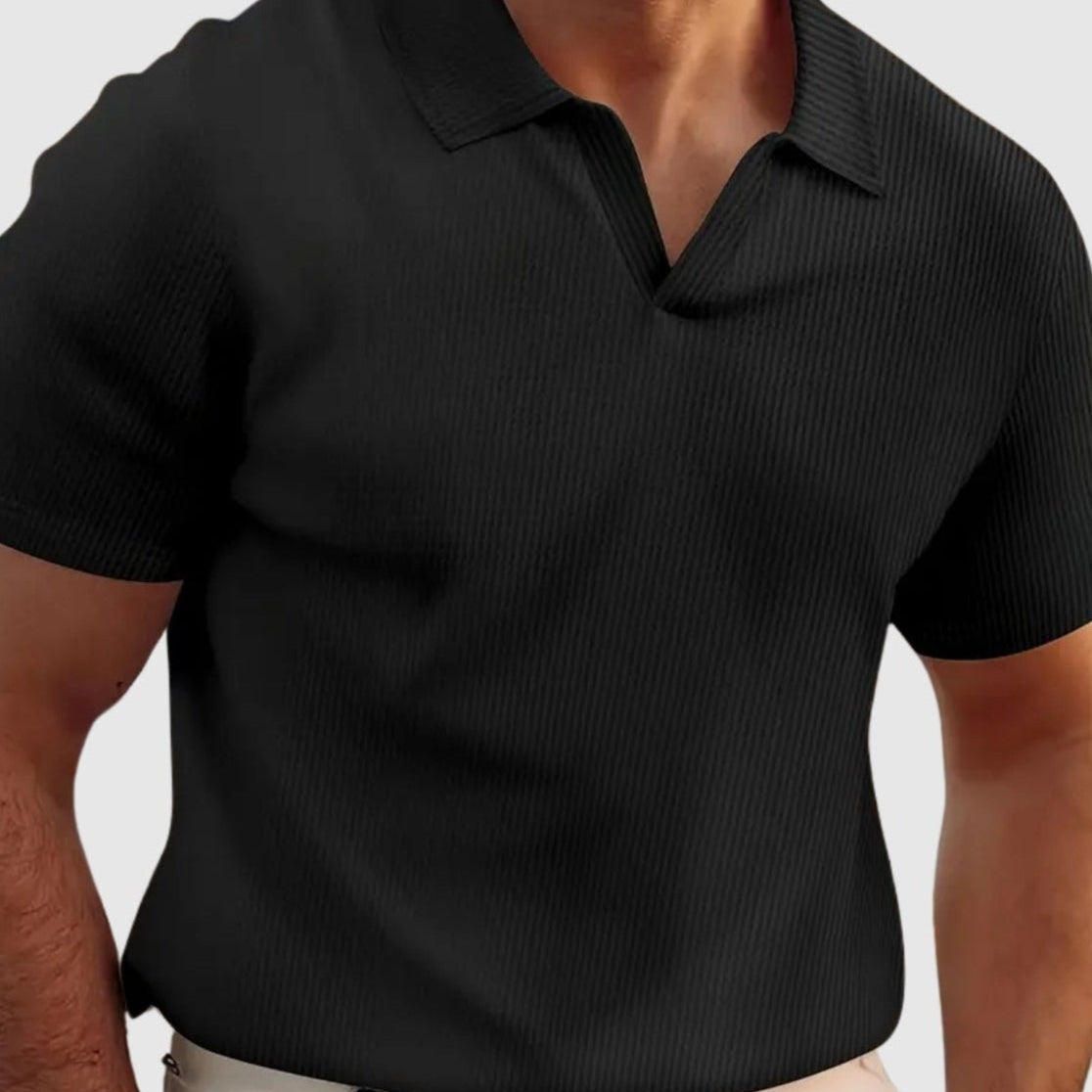 René | Tricou cu dungi și decolteu în V