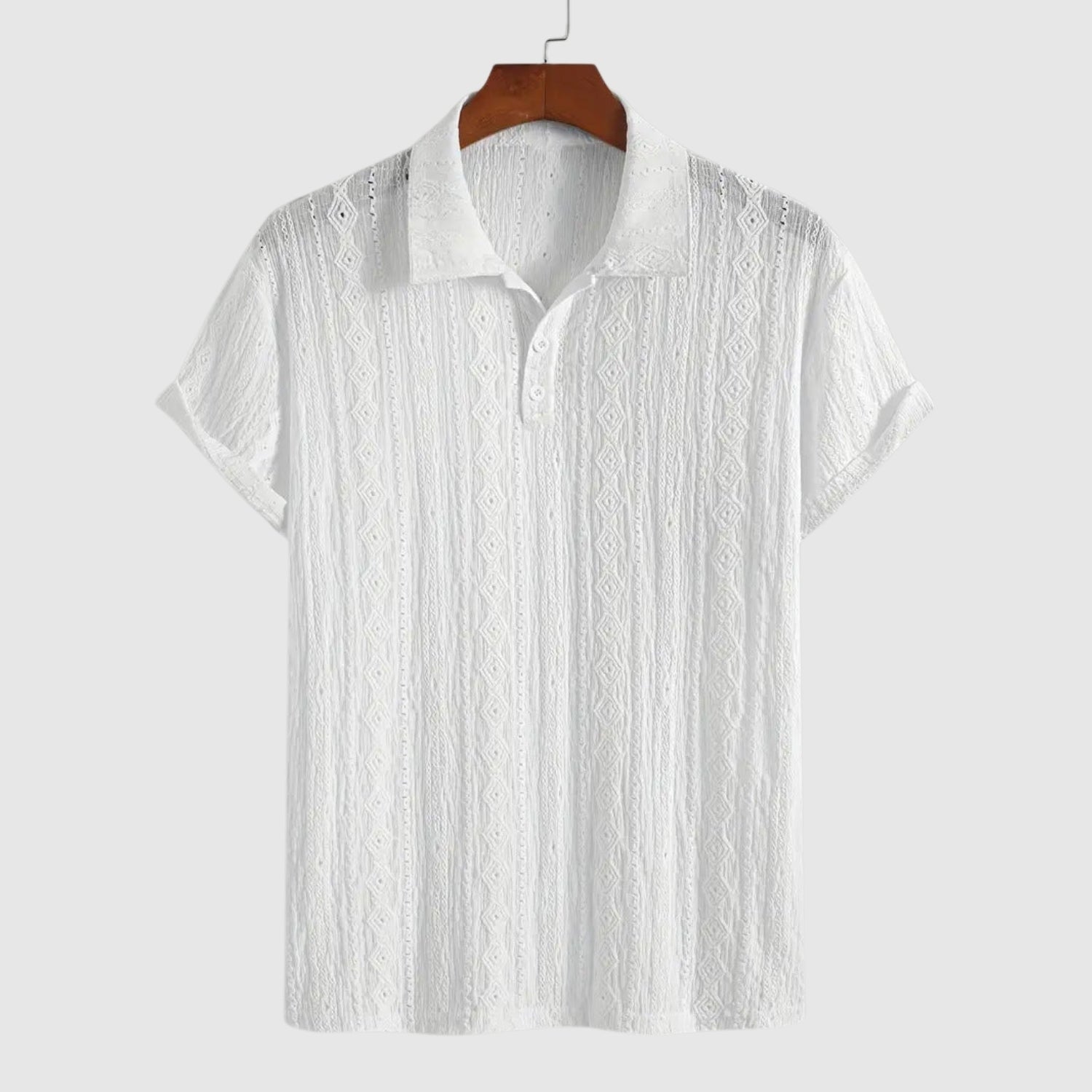 Milano | Polo din tricot fin cu design texturat