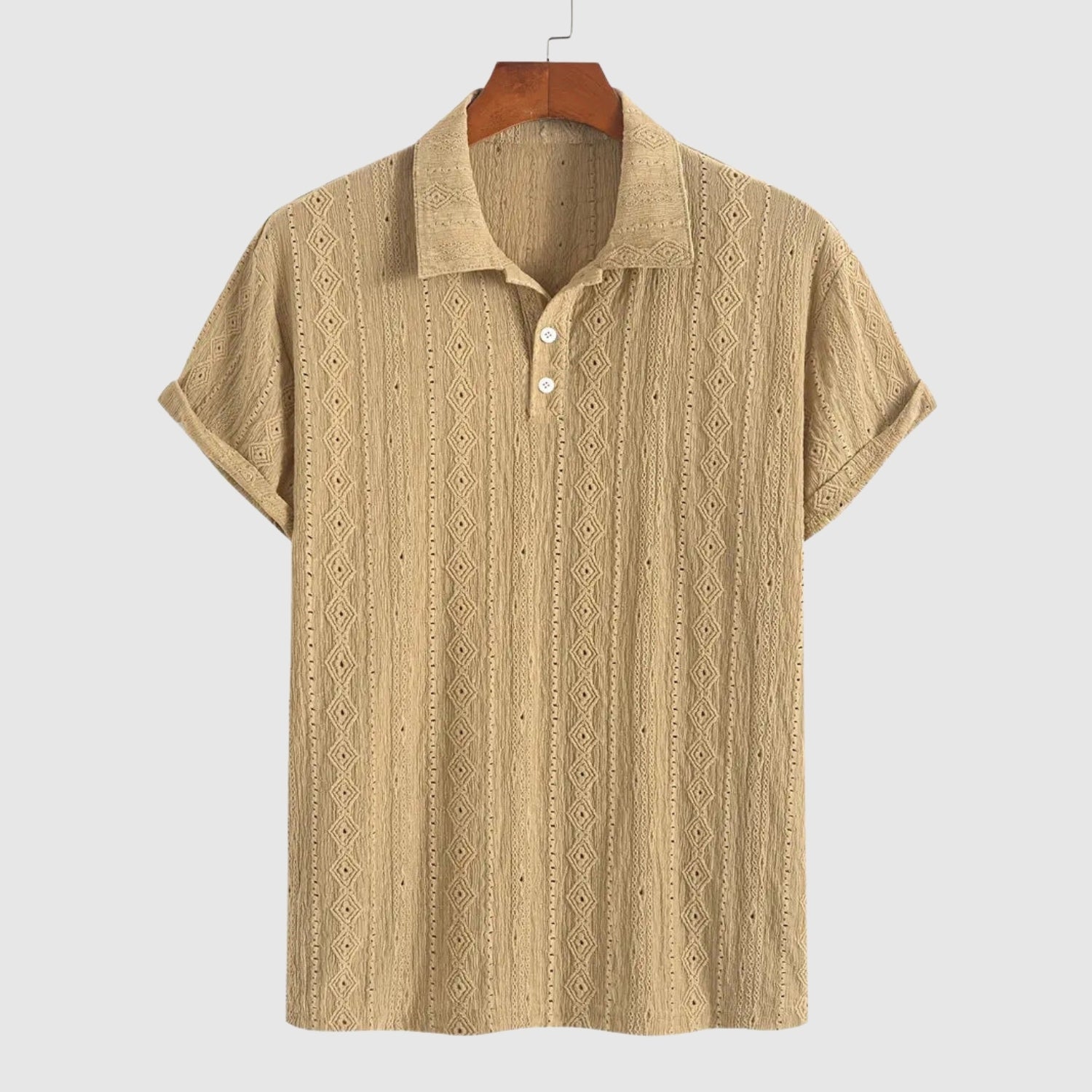 Milano | Polo din tricot fin cu design texturat