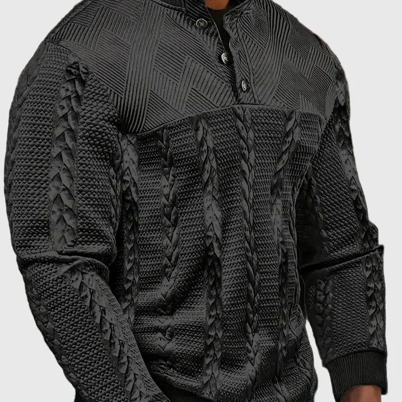 Dawson - Pulover Henley cu mâneci lungi și dungi