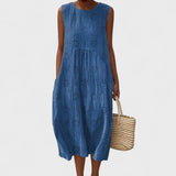 Aikaterini – Rochie Casual Chic cu Buzunare