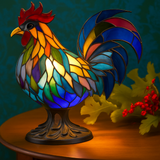 Cocotte – Lampă Cocoș din Sticlă Colorată Magică