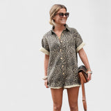 Nonette - Rochie cămașă cu imprimeu leopard