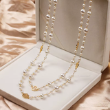 Leena™ | Colier elegant din aur cu perlă
