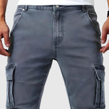 Vasil | Pantaloni Cargo Marino Stretch