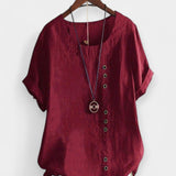 Tricou cu mânecă scurtă și nasturi