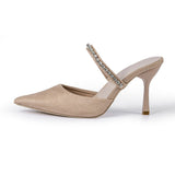 Maija™ | Sandale cu toc strass