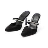 Maija™ | Sandale cu toc strass