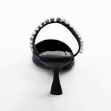 Maija™ | Sandale cu toc strass