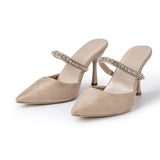 Maija™ | Sandale cu toc strass