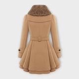 Emma - Palton elegant cu guler din blană artificială