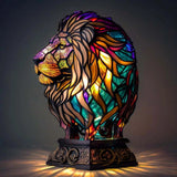 Minette – Lampă Leu Magic din Sticlă Colorată