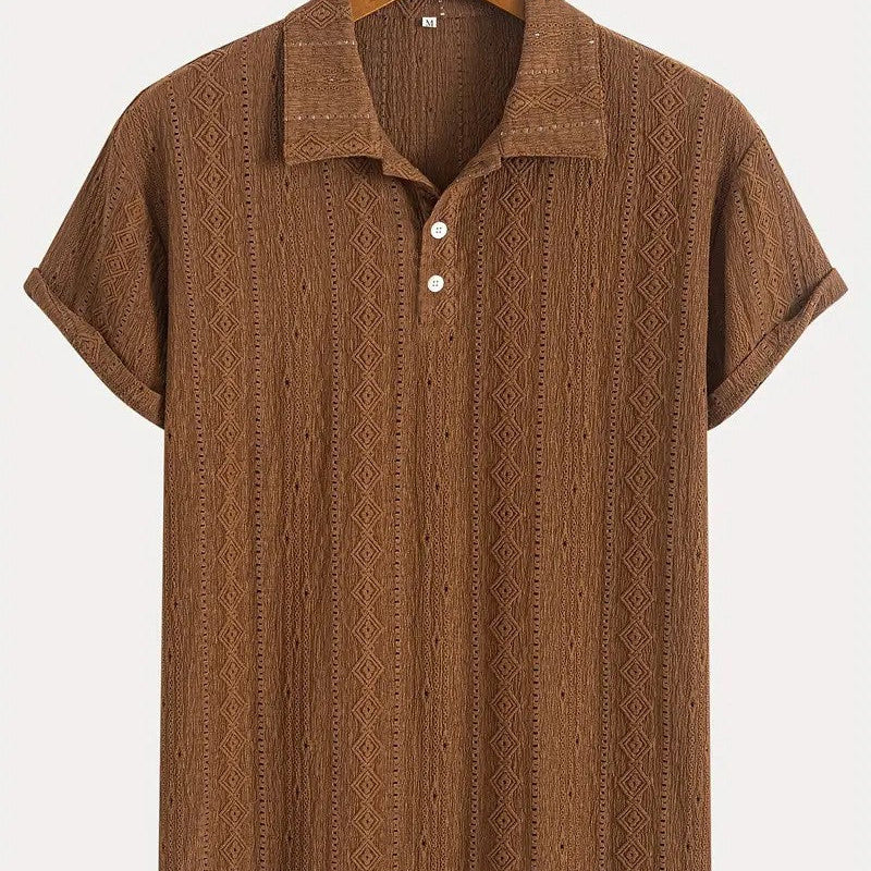 Milano | Polo din tricot fin cu design texturat