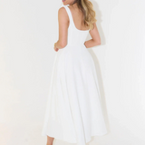 Amalia - Rochie Midi Elegantă cu Decolteu Pătrat