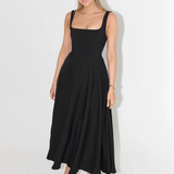 Amalia - Rochie Midi Elegantă cu Decolteu Pătrat