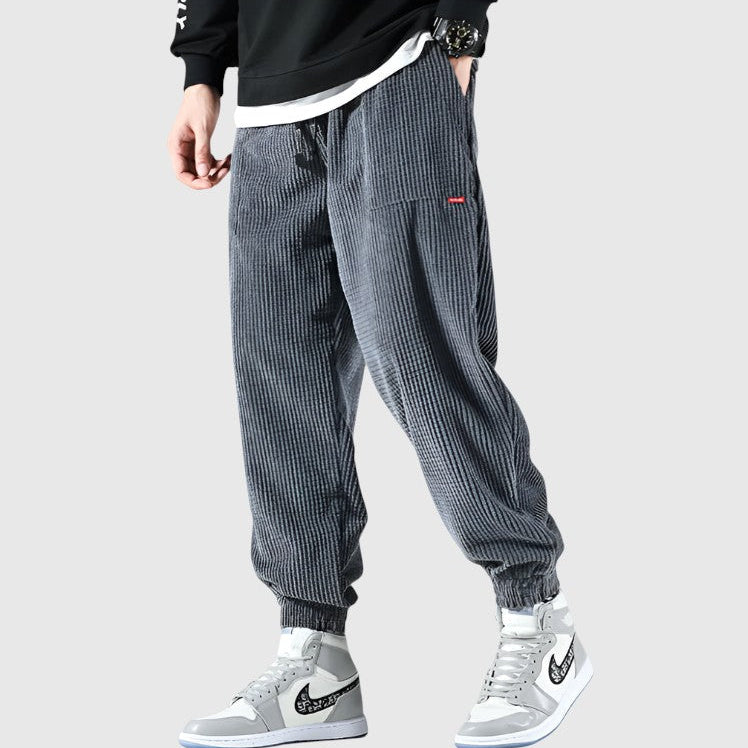 Zbyněk | Pantaloni din catifea cu carouri Alloro