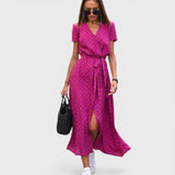 Julia - Rochie Elegantă cu Decolteu în V și Croială Modelatoare