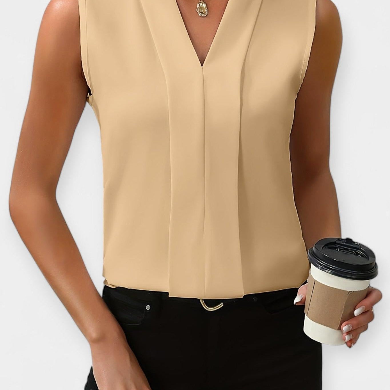 Top elegant fără mâneci
