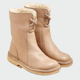 Botine impermeabile din piele cu căptușeală din lână