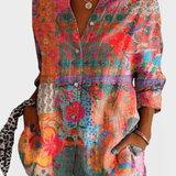 Pusero vintage cu motiv floral