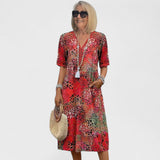 Colette - Rochie midi vibrantă