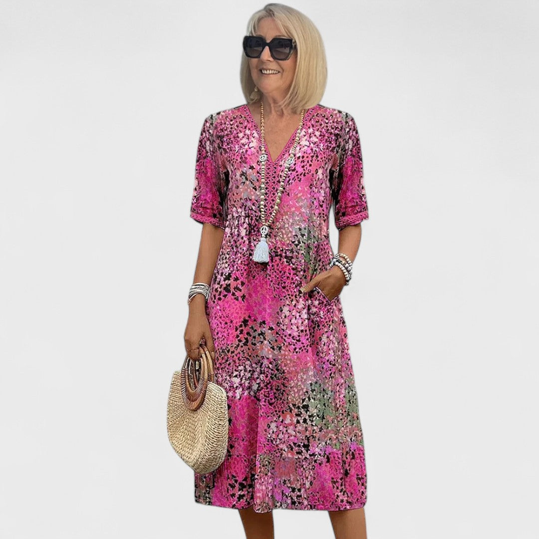 Colette - Rochie midi vibrantă