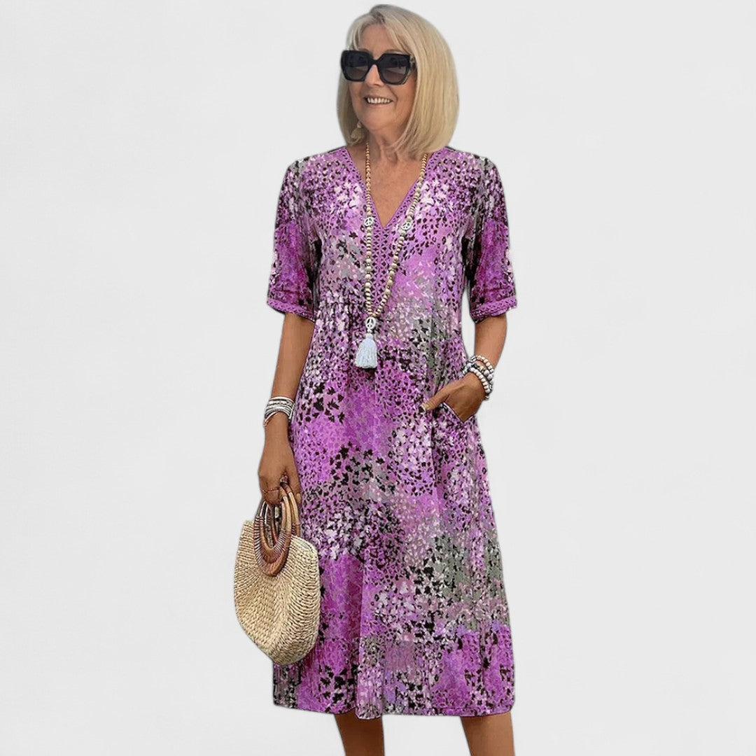 Colette - Rochie midi vibrantă