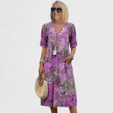 Colette - Rochie midi vibrantă