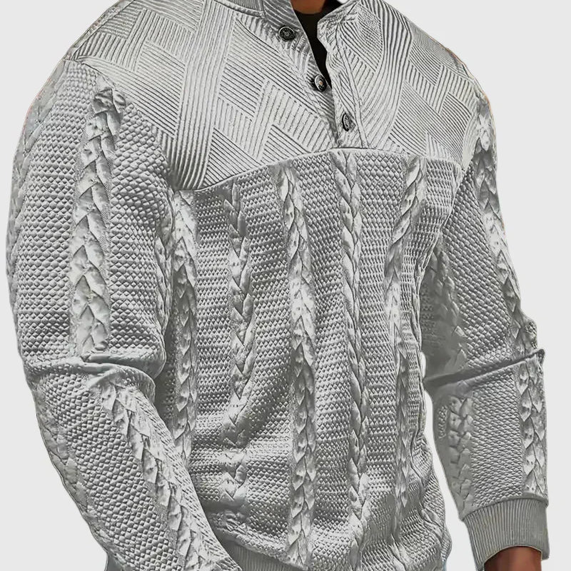 Dawson - Pulover Henley cu mâneci lungi și dungi