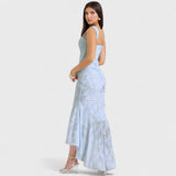 Carisia - Rochie lungă albastră
