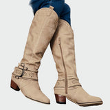 Botine retro din piele pentru cowboy