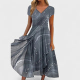 Isha – Rochie Midi cu Decolteu în V Elegant